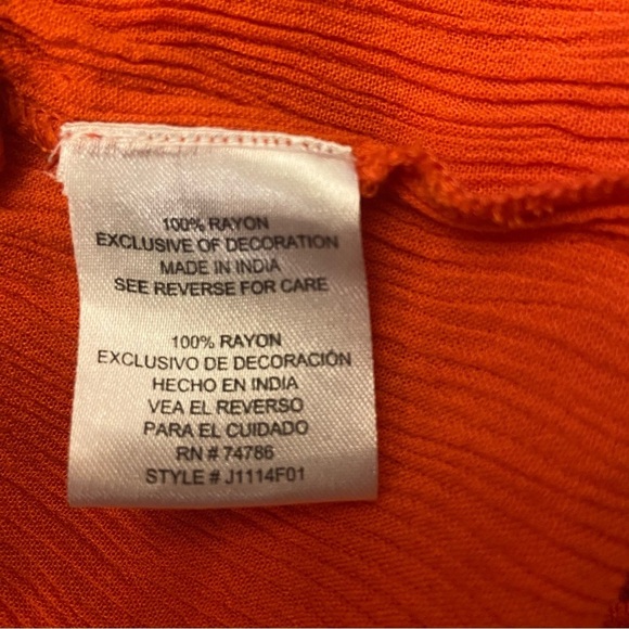 Patrons of Peace Boho Coral Tunic Dress Size Small - Picture 4 of 9